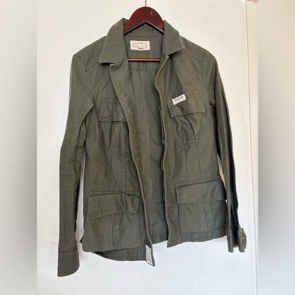 True Religion Olive Green Utility Army Jacket, XS